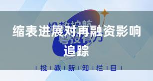 缩表进展对再融资影响追踪