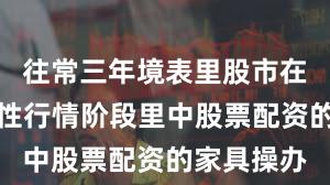 往常三年境表里股市在当前结构性行情阶段里中股票配资的家具操办